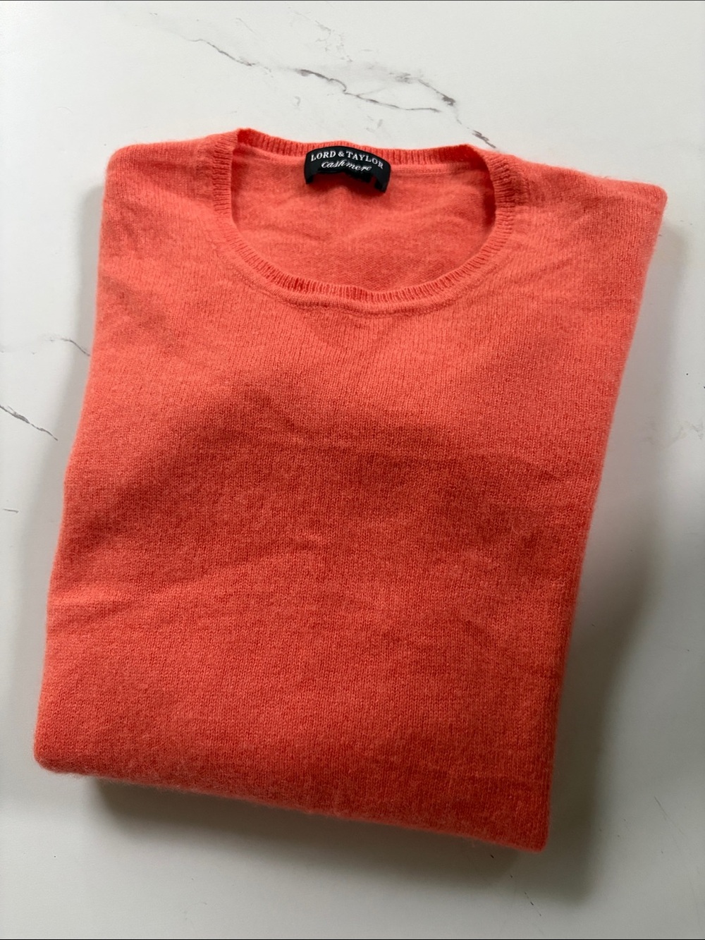 Lord & Taylor Women’s Crewneck Sweater - Coral Orange S